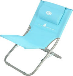 Krzesło plażowe leżak turystyczny z poduszką Nils camp nc3136 niebieski