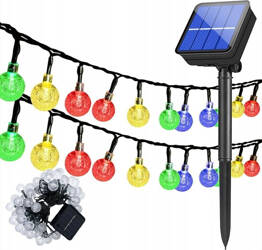 Lampa solarna ogrodowa girlanda łańcuch solarny 4,9m 40led multikolor