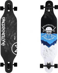 Longboard deskorolka skull wood skate Nils Extreme