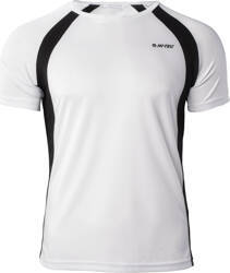 Męska koszulka treningowa z krótkim rękawem Hi-tec Maven biało-czarna rozmiar S