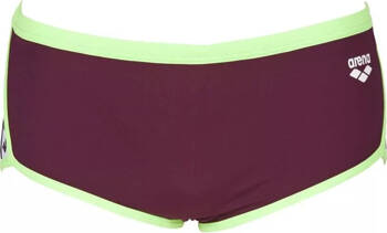 Męskie kąpielówki Arena M TEAM STRIPE LOW WAIST SHORT red wine-shiny green rozmiar 1-65