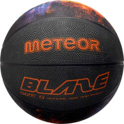 Piłka do koszykówki koszykowa Meteor Blaze czarna 16813