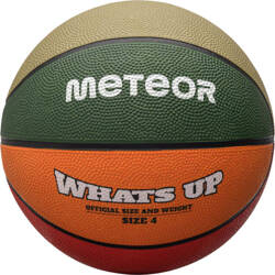 Piłka do koszykówki koszykowa Meteor What's Up zielono-pomarańczowa 16794