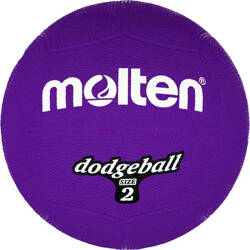 Piłka gumowa Molten Dodgeball DB2-V r.2 fioletowa
