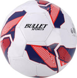 Piłka nożna Bullet Sports biało-fioletowo-czerwona rozmiar 5