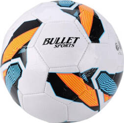 Piłka nożna Bullet Sports biało-pomarańczowo-niebieska rozmiar 5