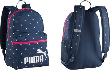 Plecak sportowy szkolny miejski Puma Phase AOP granatowo-biało-różowy 79948 41