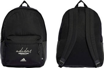 Plecak sportowy szkolny miejski adidas Brand Love Allover Print Classic czarny IX6802