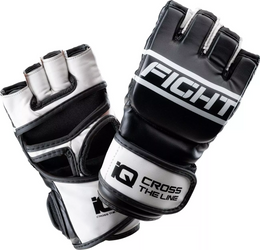 Rękawice do MMA piąstkówki IQ Marts czarno-białe rozmiar XL