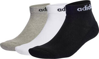 Skarpety adidas Linear Ankle Cushioned 3P czarne, białe, szare IC1304