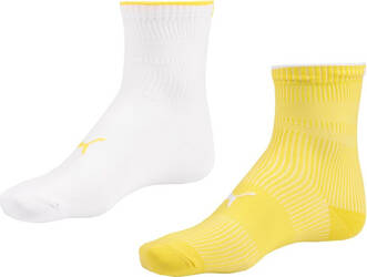 Skarpety damskie Puma Sock Structure 2 pary białe, żółte 907622 04 biały rozmiar 44-47