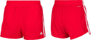 Spodenki damskie adidas Woven 3-Stripes Sport Shorts czerwone GN3108