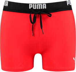 Spodenki kąpielowe męskie Puma Logo Swim Trunk czerwone 907657 02