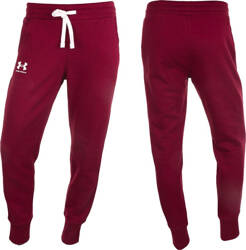 Spodnie damskie Under Armour Rival Fleece bordowe 1356416 690