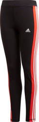 Spodnie dla dzieci adidas Yg Lin 3s Tight czarno-czerwone GD6214