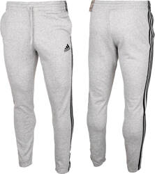 Spodnie męskie adidas Essentials Tapered Elastic Cuff 3 Stripes Pant szare GK9001