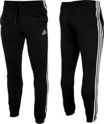 Spodnie męskie adidas Essentials Tapered Elasticcuff 3 Stripes Pant czarne GK8829